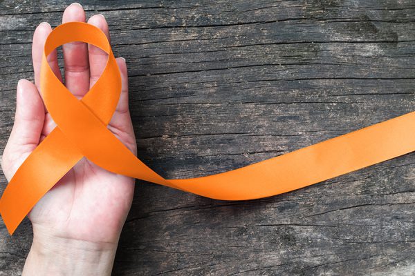 Orange Kidney Cancer Awareness Ribbon