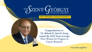SG Prize 2022 Feature Image(1050 × 600 px) Rakesh K. Jain Szent-Gyorgyi Prize